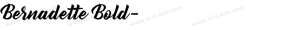 Bernadette Bold字体转换
